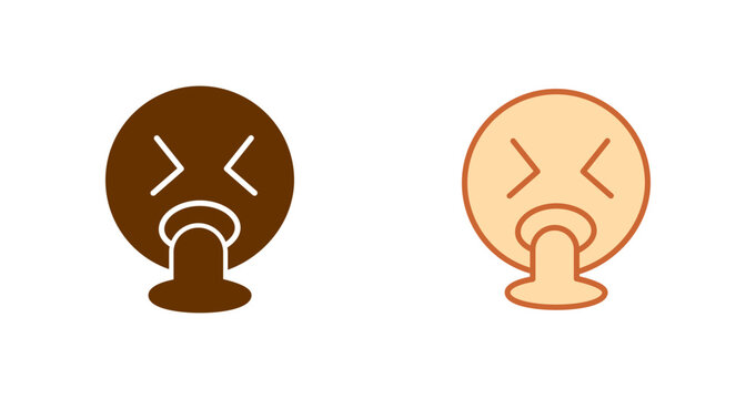 Face Vomiting Icon Design