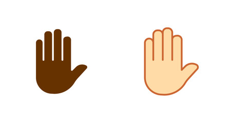 Fototapeta premium Raising Hands Icon Design