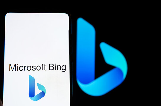 Microsoft Bing logo on smartphone with their logo in the background. Link&ouml;ping, &Ouml;sterg&ouml;tland, Sweden. 01-16-2026