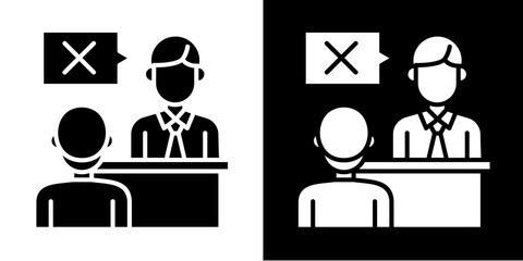 Discussion  Icon Set White Style Collection