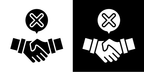 Say No  Icon Set White Style Collection