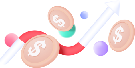 3D stock trading graph investment icon. sell and buy money cash and exchange with finance business