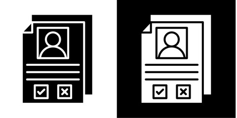 Vote  Icon Set White Style Collection