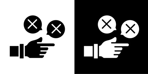 Dislike  Icon Set White Style Collection