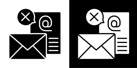 Email  Icon Set White Style Collection