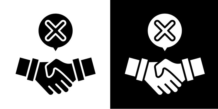 Say No  Icon Set White Style Collection