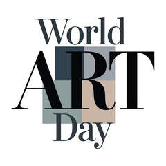 Minimalist World Art Day Vector Design.