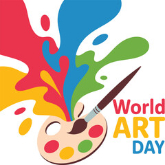 Minimalist World Art Day Vector Design.
