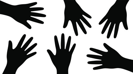 Abstract Colorful Human Hands Seamless Pattern Representing Diversity, Teamwork, Inclusion, Unity, and Community Support