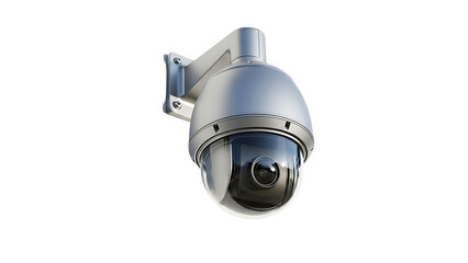 Security camera mounted on wall for surveillance