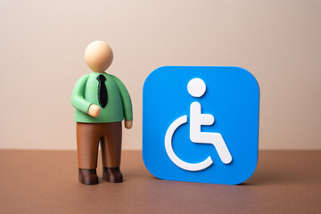 An official explains the rights and benefits of persons with disabilities. Social protection. Inclusion policy concept, access to support programs and legal guarantees. Equality awareness