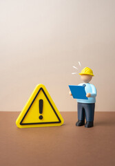 An engineer encounters a malfunction. Repairing the damage, solving the problem. Technical troubleshooting concept, resilience and responsibility. Maintenance work, failure response