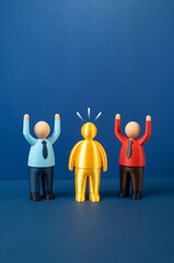 Business executives fight for a valuable employee. Talent competition concept, hiring pressure and retention strategy. Labor market rivalry, incentives and strategic human resource management