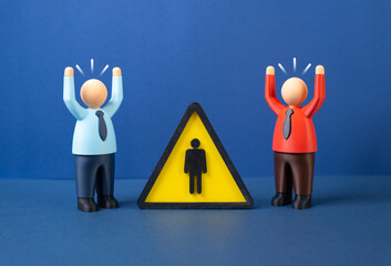 Businesses are sounding the alarm about a labor shortage. Labor shortage, low unemployment. Workforce crisis concept, hiring difficulties and economic imbalance. Skills gap and market pressure