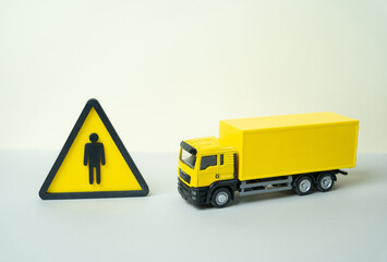 Shortage of drivers for trucks and delivery of goods. Logistics workforce crisis, supply chain stress and delayed deliveries. Transport sector challenges, rising costs