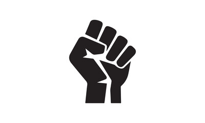 Obraz premium Stylized Raised Fist Strength Illustration