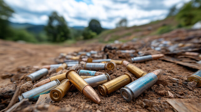 Soil contamination by lead pellets from excessive hunting environmental pollution  ground toxicity ammunition waste ecological damage toxic metal wildlife habitat