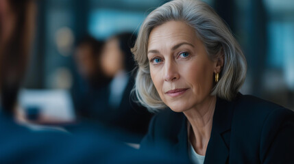 Faceless older female manager conducting employee development workshop corporate training  HR professional engagement seminar leadership discussion business