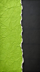 Textured edge of green matcha powder sharply contrasting against black background offers dramatic layout for bold design concepts
