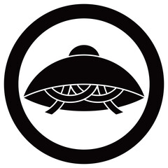 家紋です。丸に笠といいます。