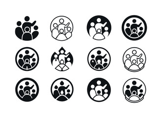 Cultural Heritage Logos. Cultural heritage tours and indigenous experiences. Icon set. Set Logo of cultural heritage tours and indigenous experiences: guided