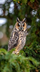 Obraz premium Owl perched in a tree