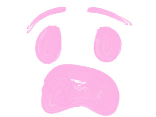 Colorful crayon emoji faces in doodle style. Hand drawn cartoon emoticons with different moods and feelings.