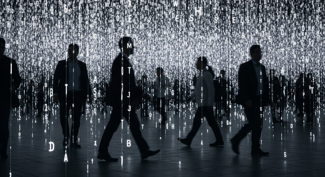 Digital Data Visualization Over Pedestrians in a Smart City