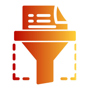 Channel Segment Convert Filter Icon from Network and Database Icon Collection (Glyph Gradient style)