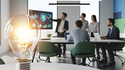 Creative team discussing a business idea