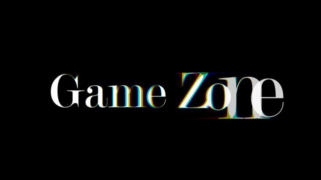 game zone sign on white background
