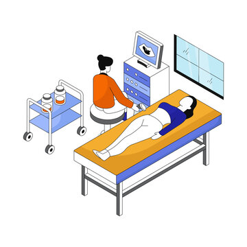 Modern design illustration of sonography 