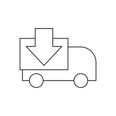 Digital Content Box Download Delivery Icon