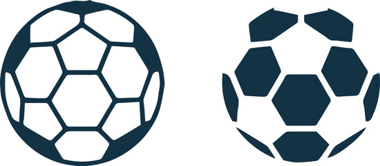 Obraz premium football pentagon hexagon ball pattern icons vector clipart pack