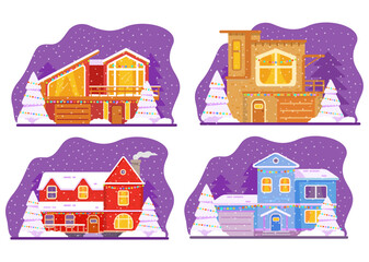 Knitted mittens.Warm knitted mittens.Cute blue gloves with snowflake patterns a for the winter season.Pair of woolen knitted gloves.Vector illustration.Warm accessories for cold weather.