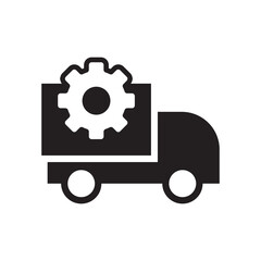 Obraz premium Logistics Configuration Settings Gear Icon
