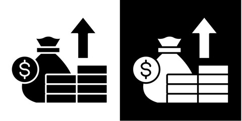 Benefits Icon Set White Glyph Style Collection