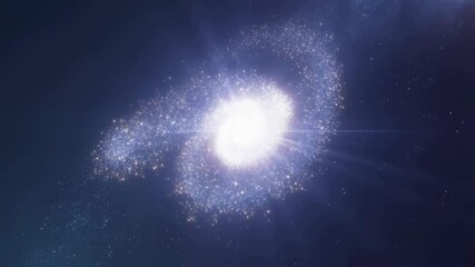 Stunning spiral galaxy with bright core and shimmering stars. A captivating representation of the universe's beauty and cosmic wonders