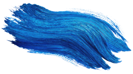 abstract blue paint brush stroke texture on white background with dynamic motion artistic acrylic seamr design