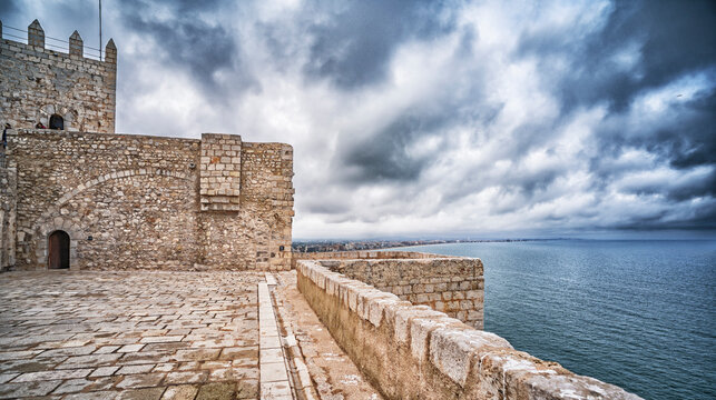 Castle Palace of Papa Luna, Spanish Goods of Cultural Interest, Pe&ntilde;&iacute;scola, The Most Beautiful Villages in Spain, Costa de Azahar, Bajo Maestrazgo, Castell&oacute;n, Comunidad Valenciana, Spain, Europe