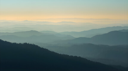 sunrise in the mountains