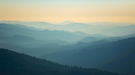 sunrise in the mountains
