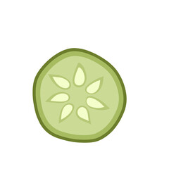 Cucumber Sliced Illustrastion