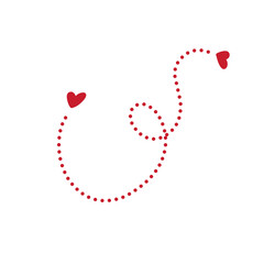 Red Dot Decorations with Heart Shape