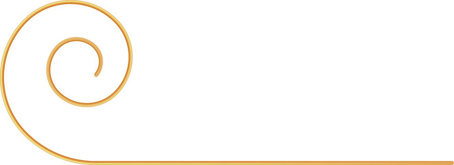 Aesthetic gold spiral. Outline thin gold spiral. Concentric circles. Golden geometric luxury shape. Metallic boho art deco element. Bohemian minimal liner style. Retro vintage art vector illustration.