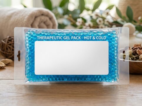 Therapeutic gel pack with blue beads for hot cold therapy