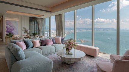 Seaside apartment living room