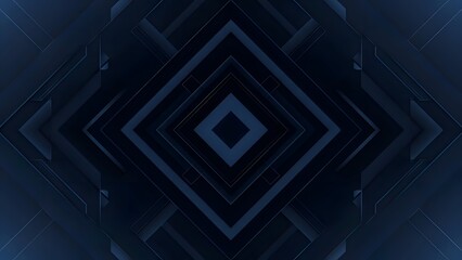 Geometric Shapes on Dark Blue Background.