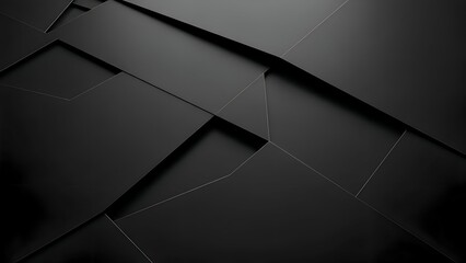 Black Paper Sheets with Shadows and Creases.