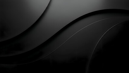 Dark Abstract Background with Wavy Shapes.